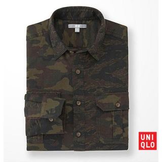 ユニクロ(UNIQLO)の半額中★新品人気カモフラ柄フランネルプリントシャツS*uniqlo(シャツ)