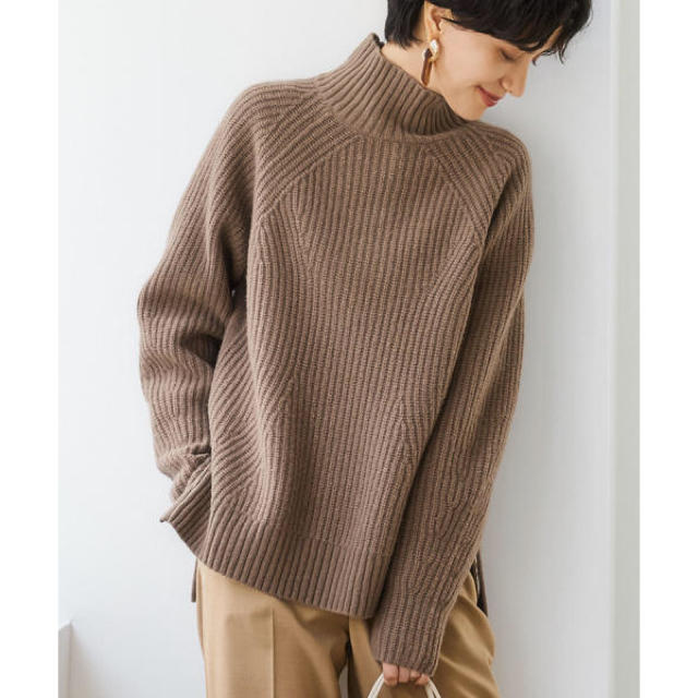 UNITED ARROWS green label relaxing(ユナイテッドアローズグリーンレーベルリラクシング)のHAMILTON SC カタアゼ ハイネック ニット レディースのトップス(ニット/セーター)の商品写真