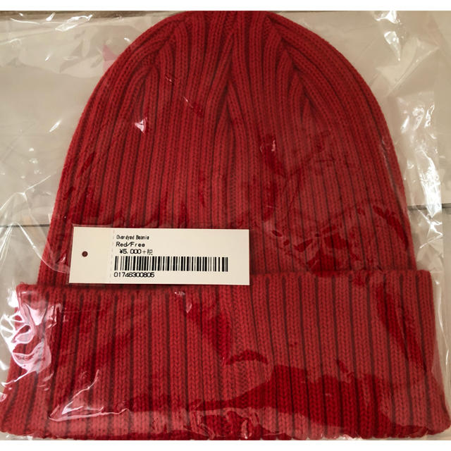 国内正規supreme overdyed beanie red 赤