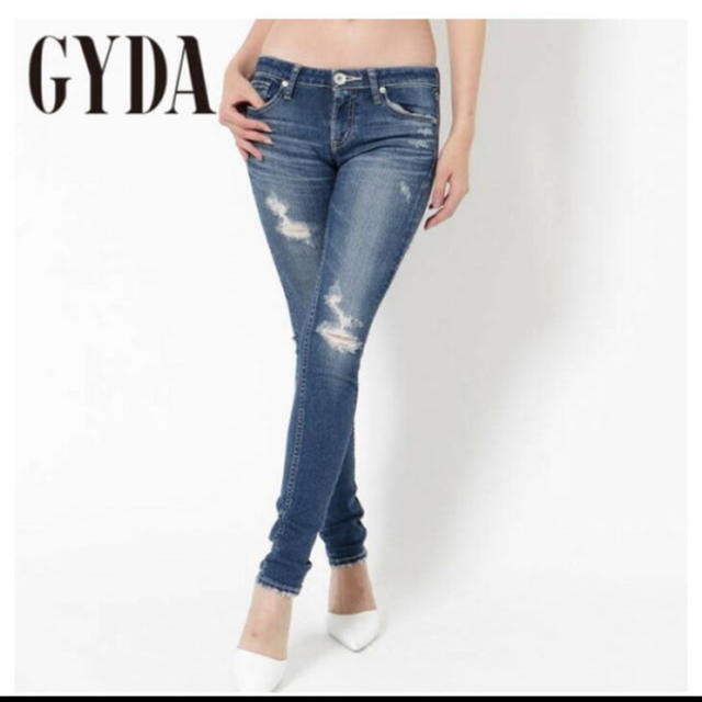 GYDA(ジェイダ)の新作 BOTH RIPPED スキニーデニムパンツ レディースのパンツ(デニム/ジーンズ)の商品写真