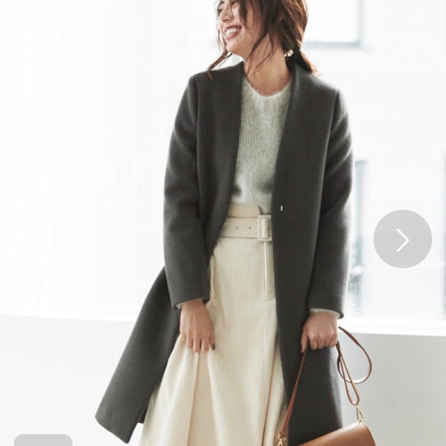 UNITED ARROWS green label relaxing - yukka ノーカラーコート 42