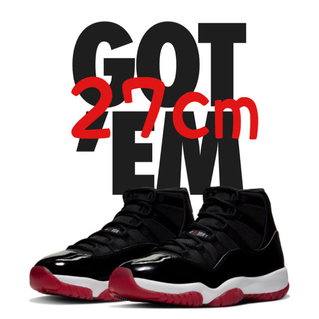 NIKE Air Jordan 11 Black Red 27cm