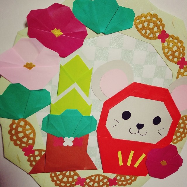 壁面飾り 折り紙 リース お正月 正月の通販 By Haru S Shop ラクマ