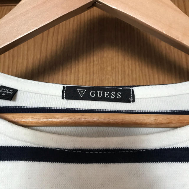 GUESS(ゲス)の定番ボーダーロンT メンズのトップス(Tシャツ/カットソー(七分/長袖))の商品写真