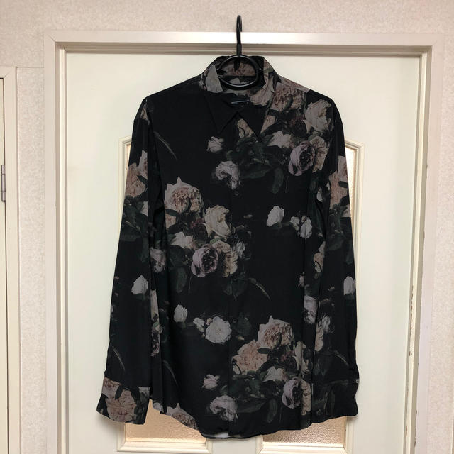 LAD MUSICIAN 17SS 花柄 スタンダードシャツ 46 BLACK