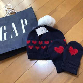 ベビーギャップ(babyGAP)の手袋　帽子　ハート(手袋)