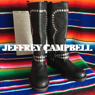 ジェフリーキャンベル(JEFFREY CAMPBELL)のＪＣジェフリーキャンベルUS限定リベットスタッズエンジニアリングブーツ23cm(ブーツ)