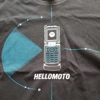 エヌティティドコモ(NTTdocomo)のモトローラ端末愛好家へ。MOTOROLA FOMA M702iS　サイズL(Tシャツ/カットソー(半袖/袖なし))