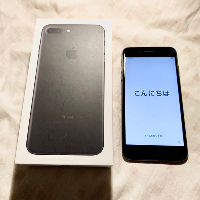 iPhone 7 Plus Black 128 GB au 美品 sim解除済