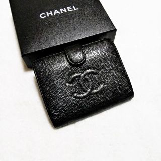 シャネル(CHANEL)のCHANEL♡【正規品】キャビア　ココマーク　折財布(財布)