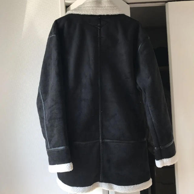 スエードテイスト 裏地付きコート♡ブラック メンズのジャケット/アウター(ダッフルコート)の商品写真