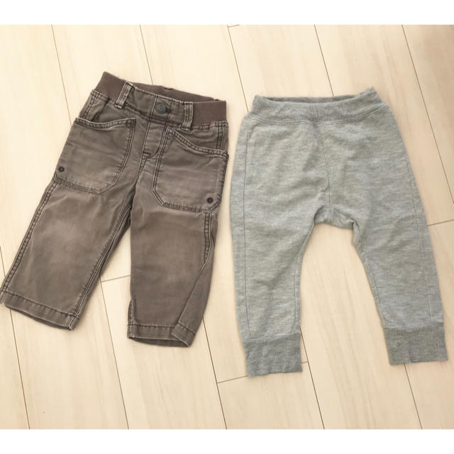 babyGAP(ベビーギャップ)のbaby Gapブラウンデニム グレーストレッチパンツ キッズサイズ80 キッズ/ベビー/マタニティのベビー服(~85cm)(パンツ)の商品写真