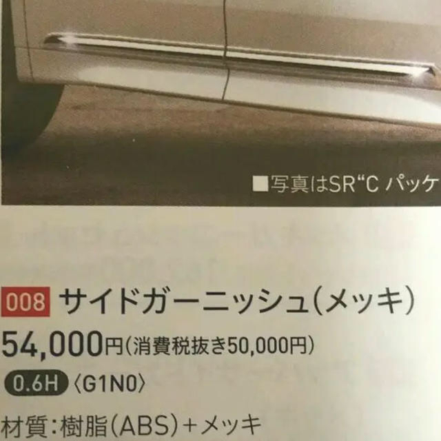トヨタ 純正 アルファード ヴェルファイア サイド ガーニッシュ メッキ