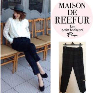 メゾンドリーファー(Maison de Reefur)のリーファー 美品 チェックテパードパンツ(カジュアルパンツ)