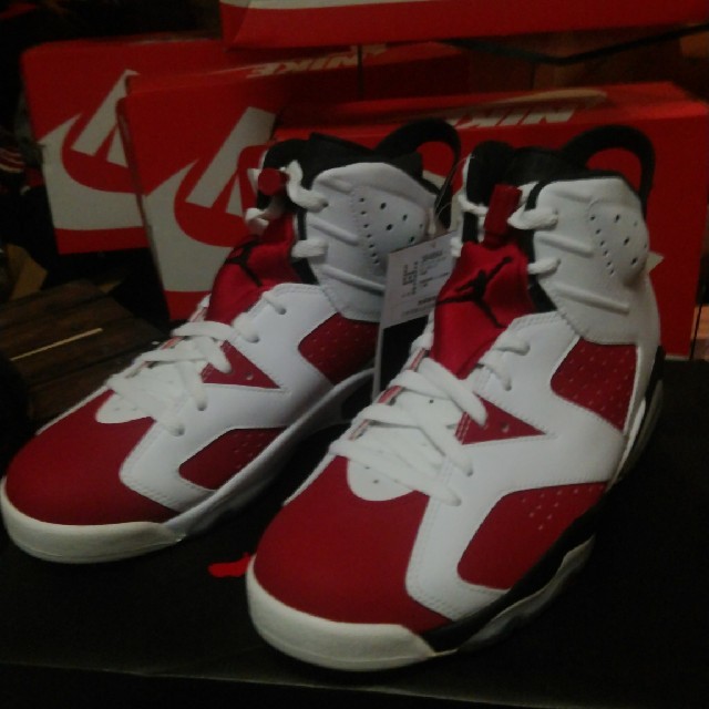 新品未使 NIKE AIR JORDAN 6 RETRO carmine