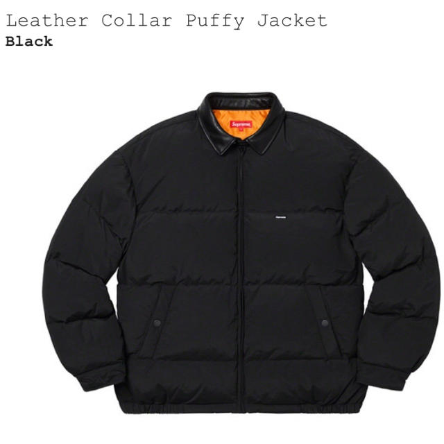 Supreme - Supreme Leather Collar Puffy Jacket M 黒