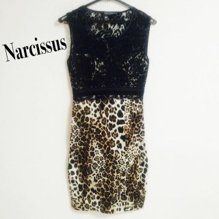 ナルシス(Narcissus)の新品✨Narcissus ヒョウ柄ワンピ(ひざ丈ワンピース)