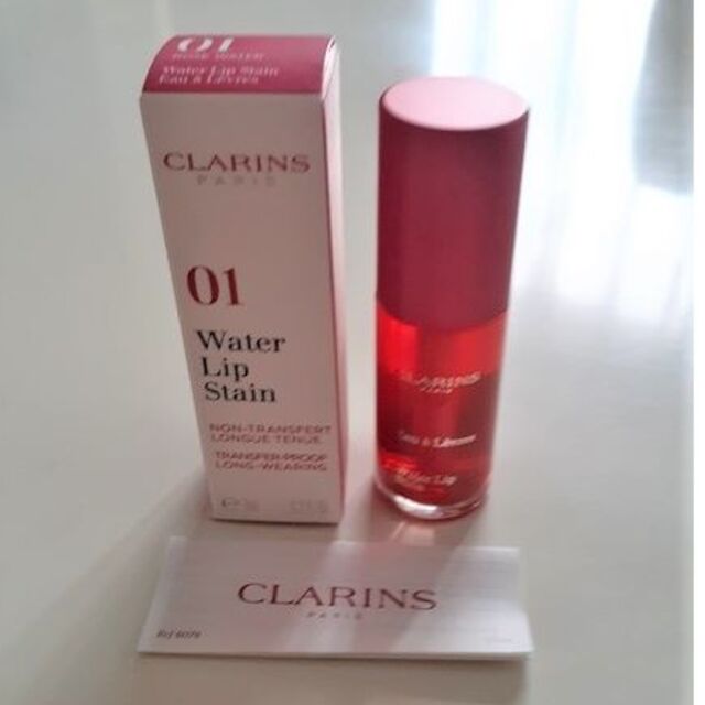 CLARINS(クラランス)の★未使用★クラランス ウォーターリップステイン 01ローズウォタ コスメ/美容のベースメイク/化粧品(口紅)の商品写真