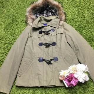 バーバリーブルーレーベル(BURBERRY BLUE LABEL)のburberryバーバリーブルーレーベル　ファー付きダッフルコート(ダッフルコート)