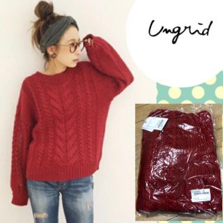 アングリッド(Ungrid)の新品 透かし編ケーブルニット キャナルジーン todayful コンバース ザラ(ニット/セーター)