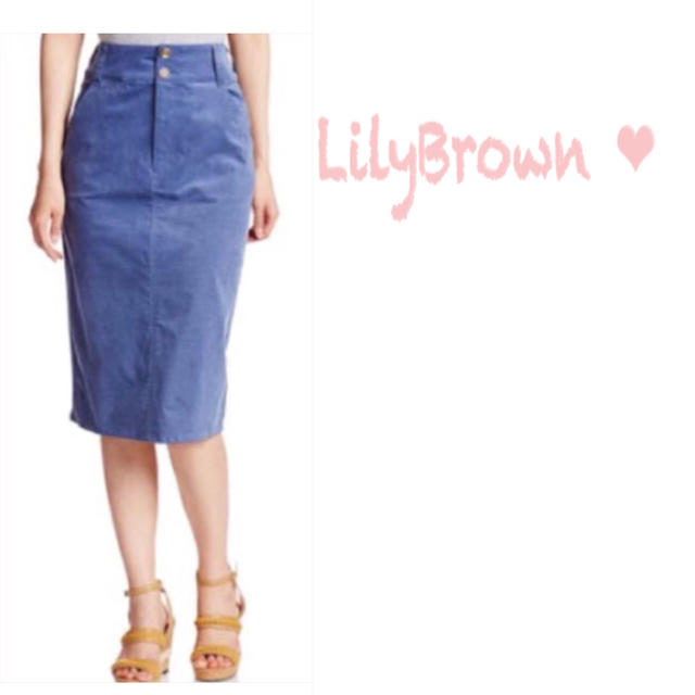 Lily Brown(リリーブラウン)のペンシルコーデュロイスカート❤︎ レディースのスカート(ひざ丈スカート)の商品写真