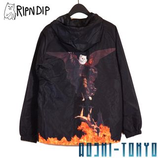 シュプリーム(Supreme)の◆RIPNDIP Hell Pit Hooded コーチジャケット M フーディ(ナイロンジャケット)