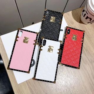 Galaxyケース　iPhoneケース　キルティング　スクエア(スマホケース)