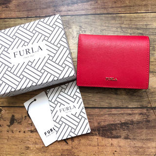 フルラ(Furla)の新品　フルラ  バイカラー  二つ折り財布　レッド　新作❥︎・•(財布)