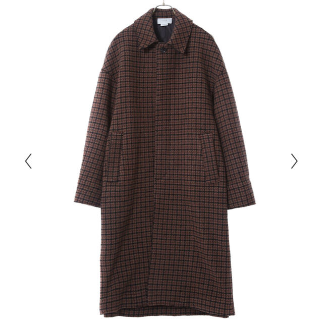 SUNSEA(サンシー)のYOKE DOUBLE JQUARD KNIT BAL COLLAR COAT メンズのジャケット/アウター(ステンカラーコート)の商品写真