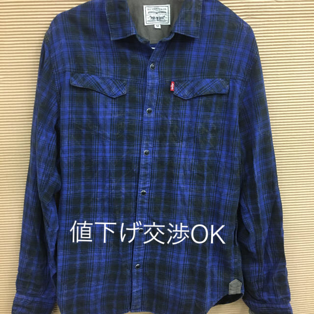 Levi's(リーバイス)の【値引きOK】リーバイスチェックシャツ　ブルー×ブラック長袖　秋冬 メンズのトップス(シャツ)の商品写真