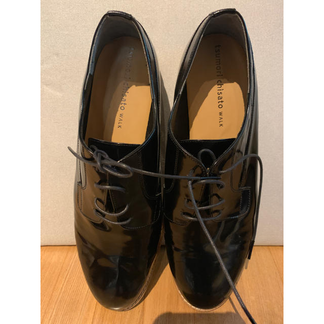 TSUMORI CHISATO(ツモリチサト)のツモリチサト レースアップシューズ レザー 25cm ブラック レディースの靴/シューズ(ローファー/革靴)の商品写真