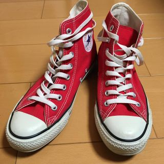 コンバース(CONVERSE)の[美品]converse ハイカット　スニーカー赤(スニーカー)