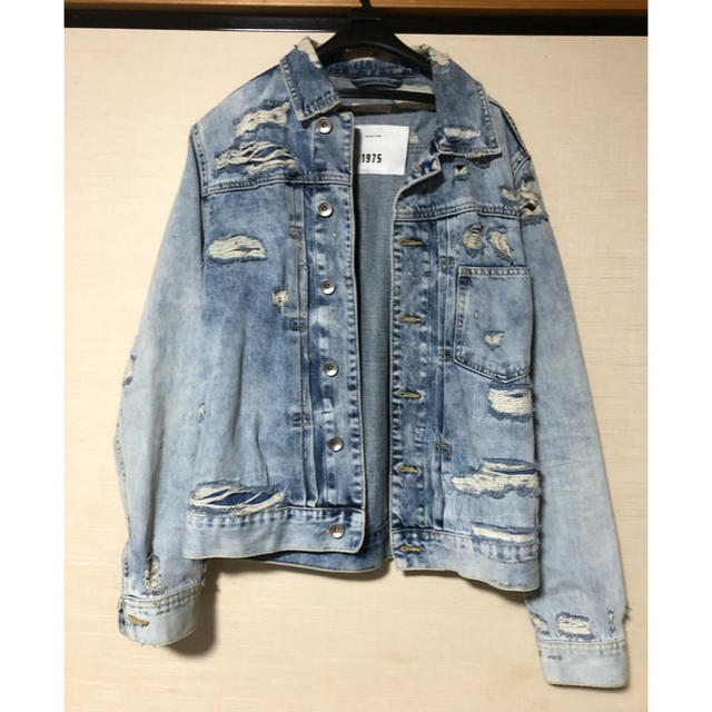 ZARA(ザラ)のZARA MAN ダメージデニムジャケット　ザラ メンズのジャケット/アウター(Gジャン/デニムジャケット)の商品写真