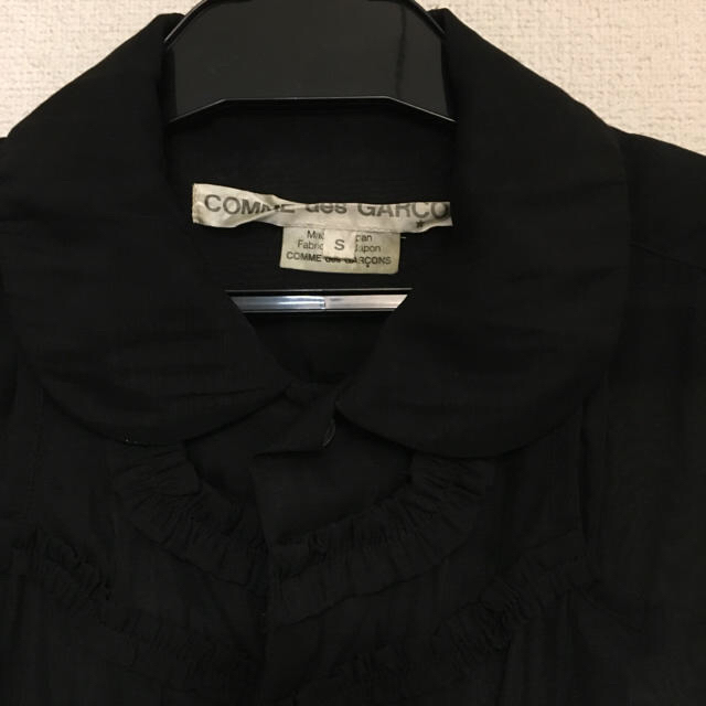 COMME des GARCONS(コムデギャルソン)のコムデギャルソン シースルーシャツ 黒 ブラック レディースのトップス(シャツ/ブラウス(長袖/七分))の商品写真