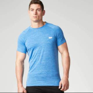 マイプロテイン(MYPROTEIN)のマイプロテイン  パフォーマンスTシャツ　青　ブルー　サイズS(Tシャツ/カットソー(半袖/袖なし))