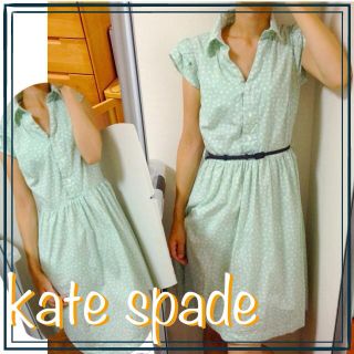 ケイトスペードニューヨーク(kate spade new york)のkate spadeレトロな水玉ワンピ(ひざ丈ワンピース)