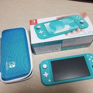 ニンテンドースイッチ(Nintendo Switch)のnintendo switch lite 本体　フィルム　ケースセット(携帯用ゲーム機本体)