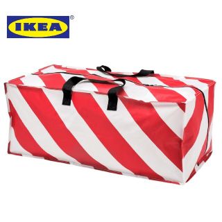 イケア(IKEA)の新品 ☆ 限定 IKEA イケア バッグ / ヴィンテル / 赤白 ストライプ(収納/キッチン雑貨)