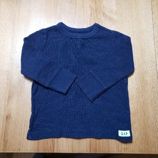 ベビーギャップ(babyGAP)のネイビー♪ワッフルロンT 12m~18m w-2(Ｔシャツ)