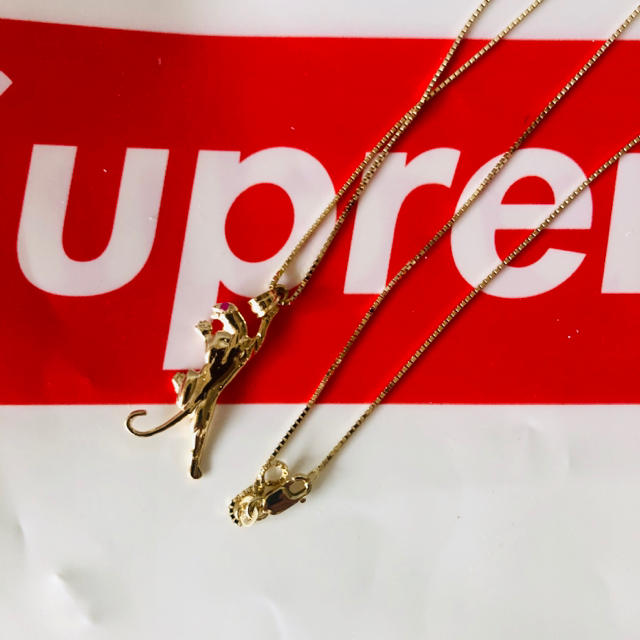 Supreme panther 14k gold pendant ネックレス