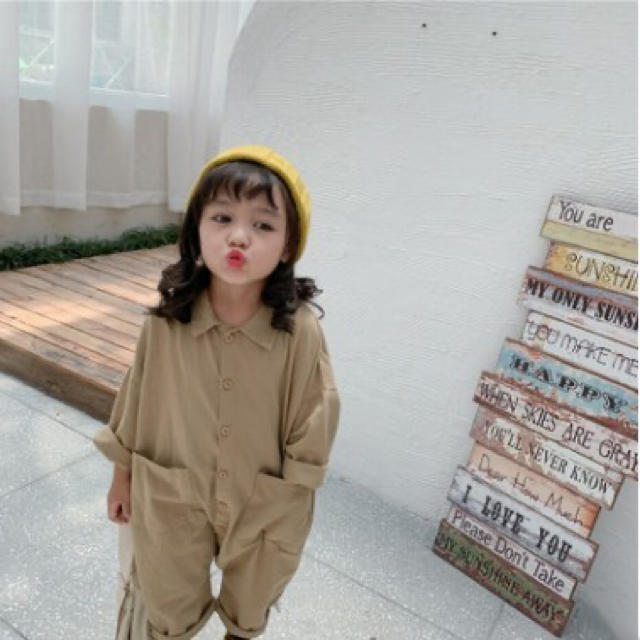 つなぎ　韓国子供服 キッズ/ベビー/マタニティのキッズ服女の子用(90cm~)(ワンピース)の商品写真