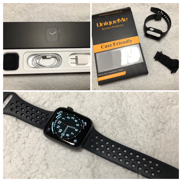 Apple Watch(アップルウォッチ)のApple Watch Series 4 44mm Nike GPS + おまけ スマホ/家電/カメラのスマートフォン/携帯電話(スマートフォン本体)の商品写真