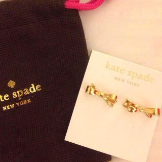 ケイトスペードニューヨーク(kate spade new york)のケイトスペード リボンピアス 未使用(ピアス)