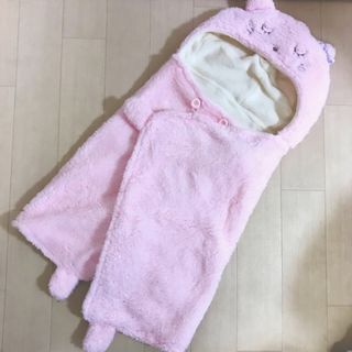 マザウェイズ(motherways)の新品　motherways  ネコちゃん　ポンチョ　ブランケット　おくるみ(おくるみ/ブランケット)