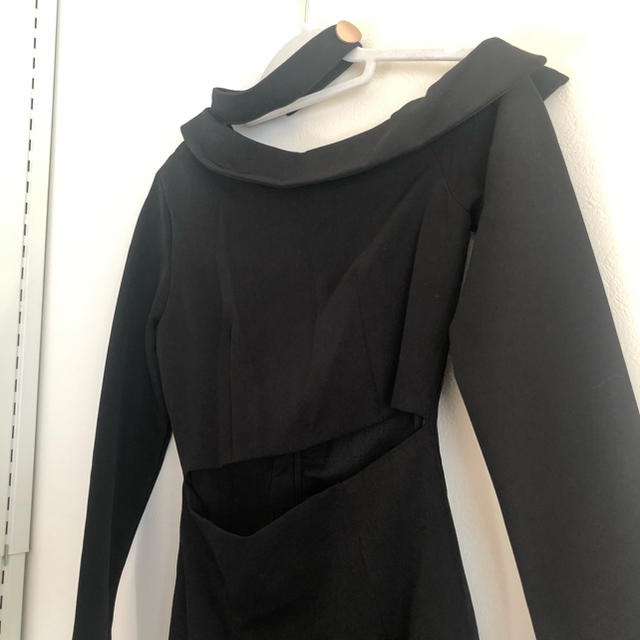 asos(エイソス)のSサイズ タイト 長袖 ワンピース ドレス ブラック パーティー キャバ嬢 レディースのフォーマル/ドレス(ナイトドレス)の商品写真