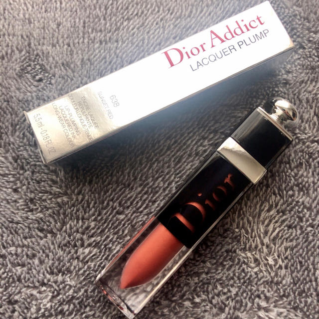 Dior(ディオール)のDIORアディクトラッカープランプ　638サンセットレッド　一度使用 コスメ/美容のベースメイク/化粧品(口紅)の商品写真