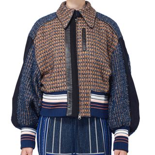 マメ(mame)のmame PLAID LAME TWEED BOMBER JACKET(ブルゾン)