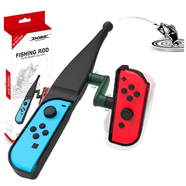 Nintendo Switch(ニンテンドースイッチ)のSwitch ジョイコン用 釣りロッド 釣り竿 釣竿 釣りスピリッツ対応   エンタメ/ホビーのゲームソフト/ゲーム機本体(その他)の商品写真