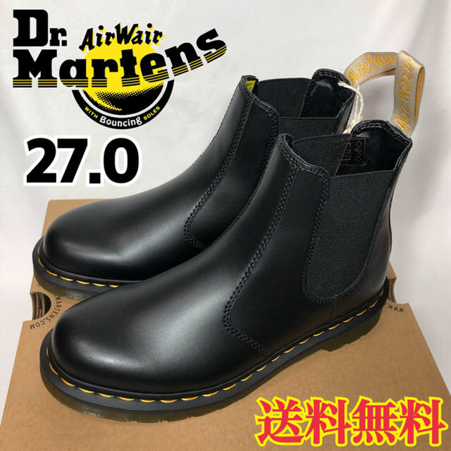 【新品】ドクターマーチン チェルシーブーツ サイドゴア ブラック 27.0