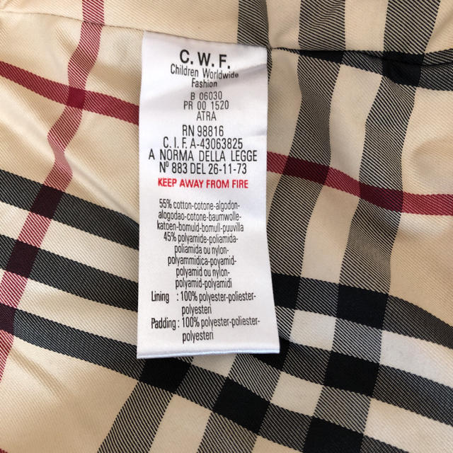 さいませ BURBERRY - 美品 Burberry バーバリー コ-ト 90cm〜100cmの通販 by owls's shop｜バーバリーならラクマ きますが